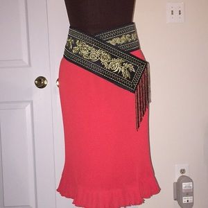 Razor permanent Pleated Chiffon skirt by Worth